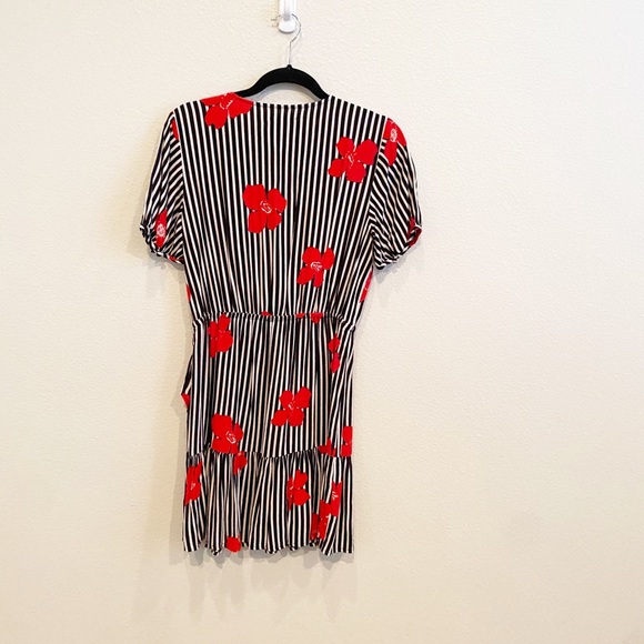 Madewell Ruffle Wrap Dress Candied Orchids 4 - Picture 4 of 11